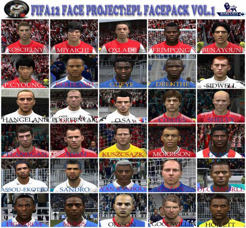 FIFA 12 EPL Faces Pack