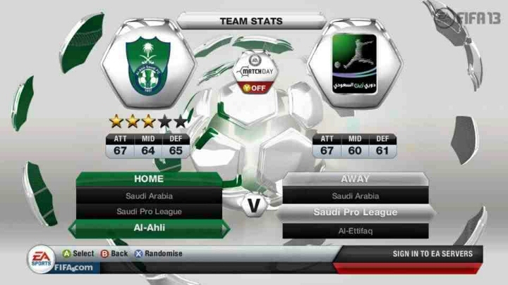 В FIFA 13 появится Саудовская Pro League