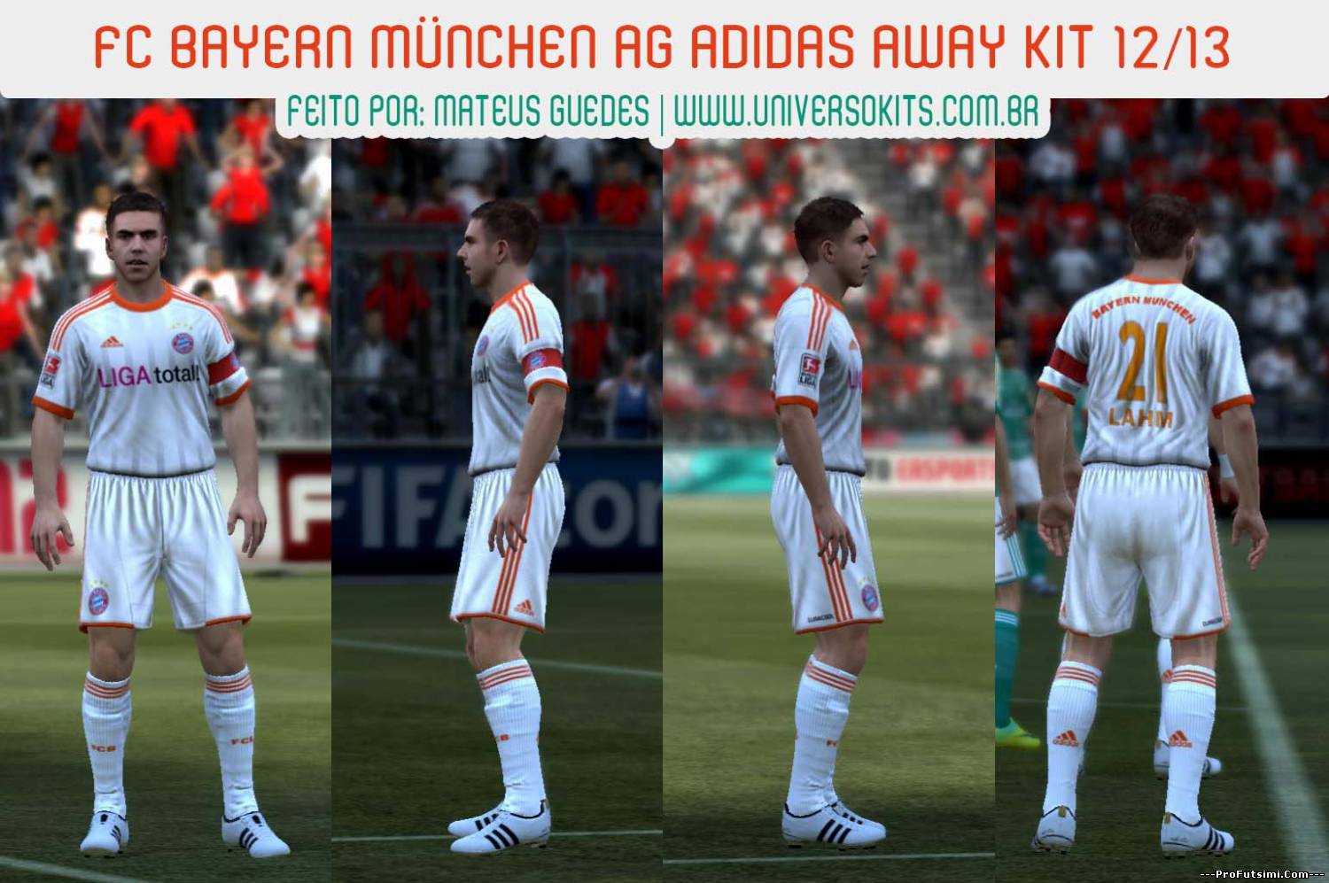 FC Bayern München Adidas 12/13 Away Kit HD