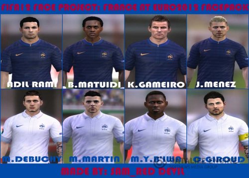 FIFA 12 France NT EURO 2012 Faces Pack