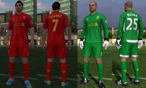 Liverpool 12/13 Home and Gk kit by devil 9