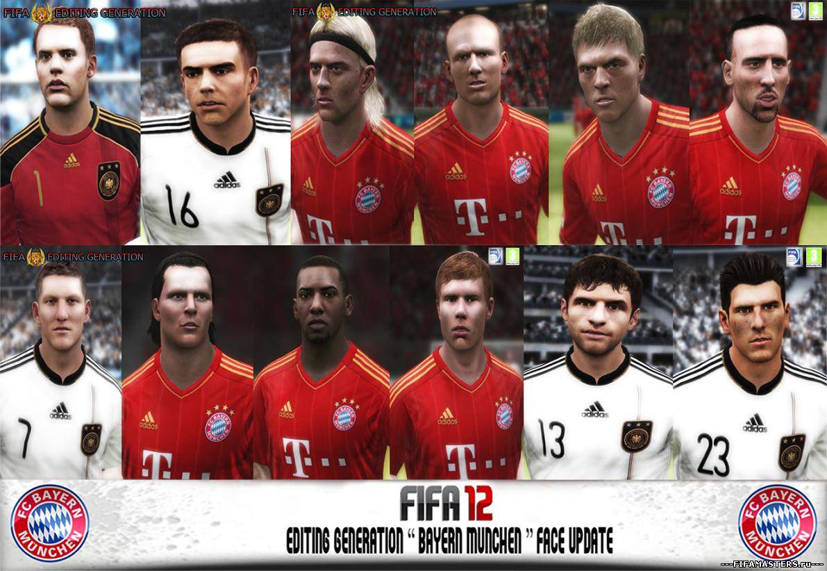 FIFA 12 Bayern Munich Faces Pack by FIFA 12 Editing Generation