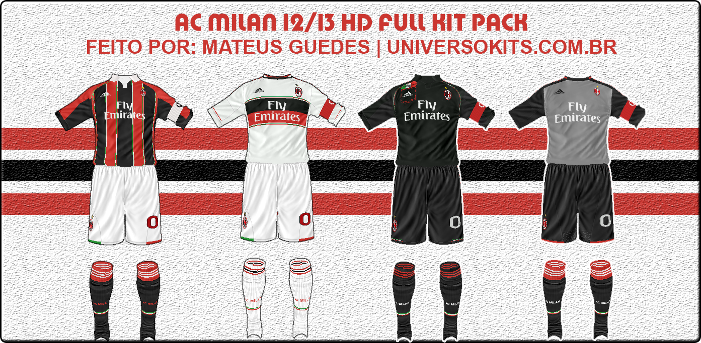 AC Milan Full Kit Pack 12/13 HD