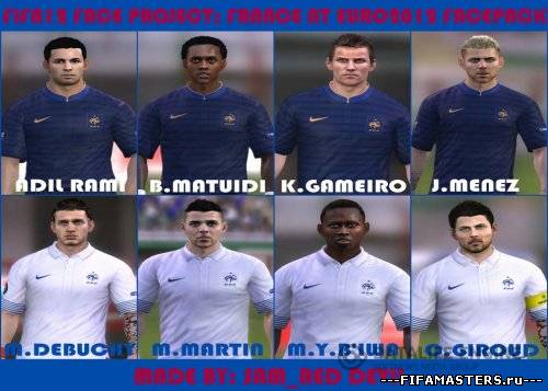 FIFA 12 France NT EURO 2012 Faces Pack