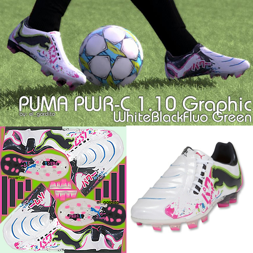 PUMA PWR-C 1.10 Graphic White Black Fluo Green by el_gordito