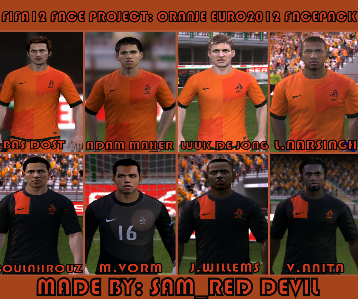 Netherlands NT EURO 2012 FACEPACK by sam_red_devil