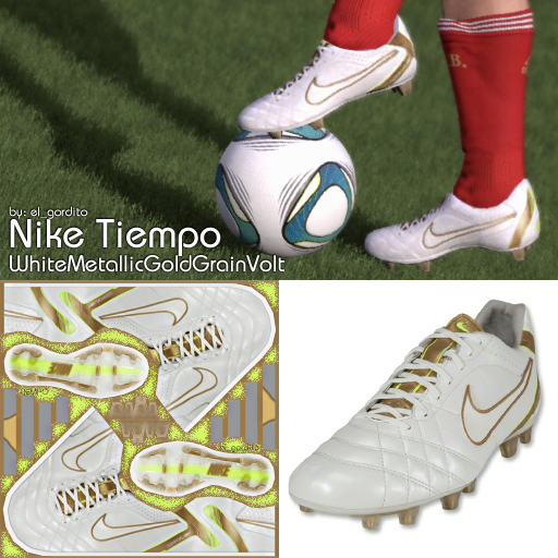 Nike Tiempo White-Metallic-Gold-Grain-Volt by el_gordito